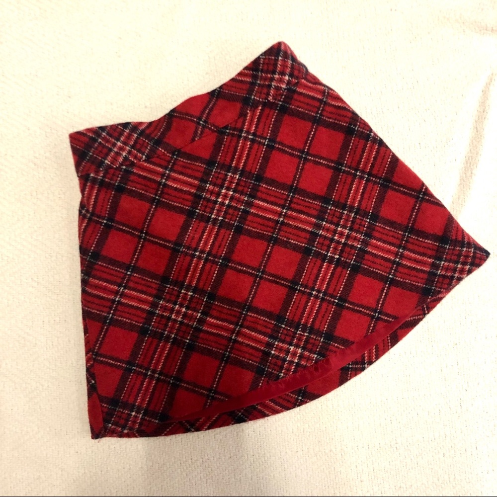 Janie and Jack Red & Navy Tartan Plaid Wool Skirt - Girls Size 3T